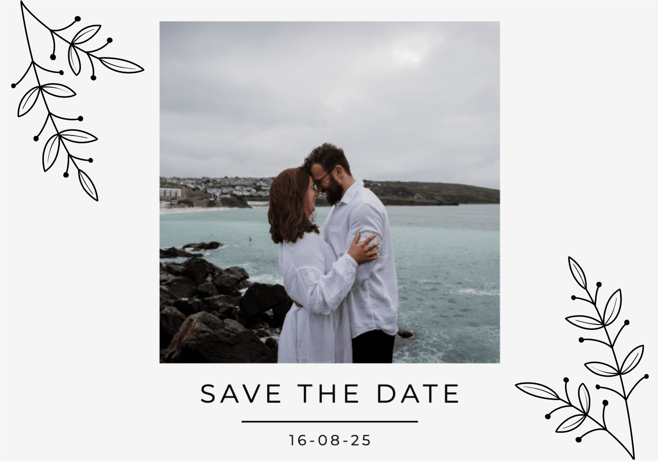 Landscape save the date card